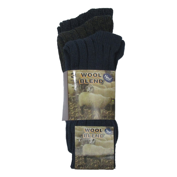 Wool Blend Chunky Socks (3 Pack)
