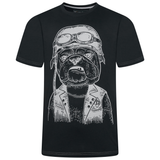 KAM Dog Stencil Graphic Print T-Shirt