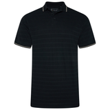 KAM Textured Tipped Polo Shirt