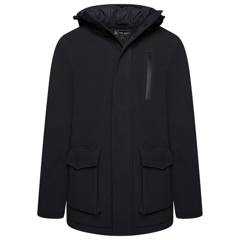 KAM Long Quilted Soft Shell Coat