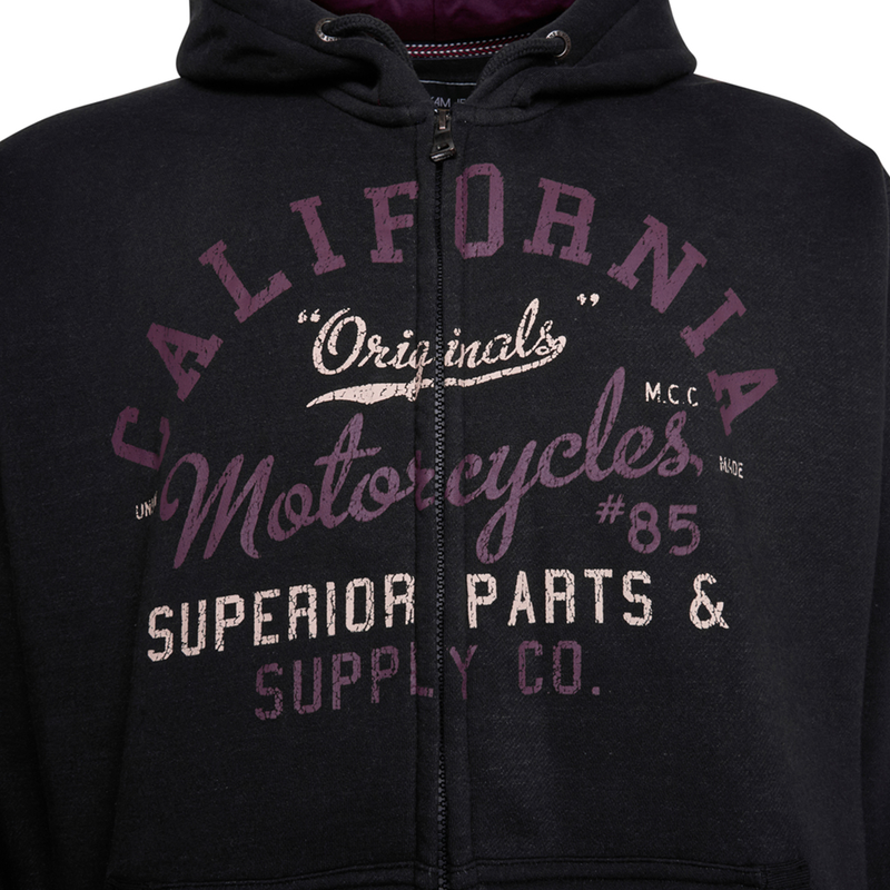 KAM California Zip Thru Hoody