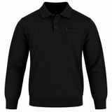 Charles Norton Harrison 3-Button Polo Sweater