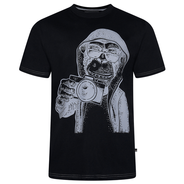 KAM Monkey Photographer Print T shirt Mens