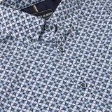 KAM Mens Geo Print Shirt