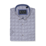 KAM Short Sleeve Premium Geo Print Shirt
