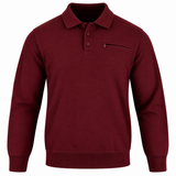Charles Norton Harrison 3-Button Polo Sweater