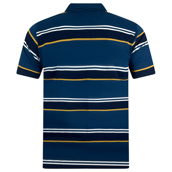 Charles Norton Short Sleeve Striped Polo Shirt
