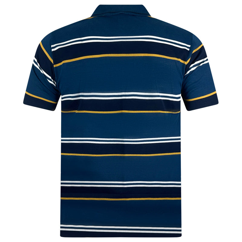 Charles Norton Short Sleeve Striped Polo Shirt