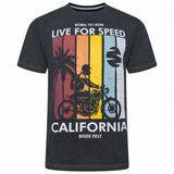 KAM Live For Speed California Marl T-Shirt
