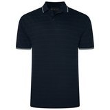 KAM Textured Tipped Polo Shirt