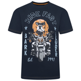 KAM Mens Ride Fast Dog Graphic T-Shirt