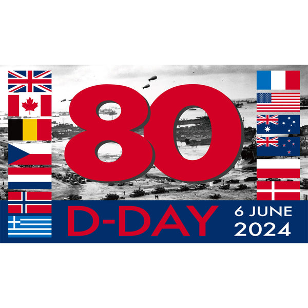 5ft x 3ft D-Day 80th Anniversary Flag