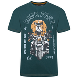 KAM Mens Ride Fast Dog Graphic T-Shirt