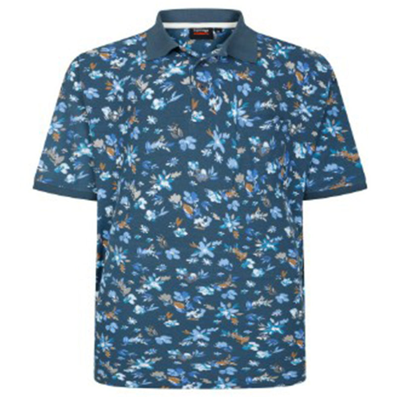 Espionage Floral Print Polo Shirt