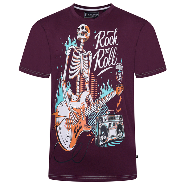 KAM Rock N Roll Print T-Shirt