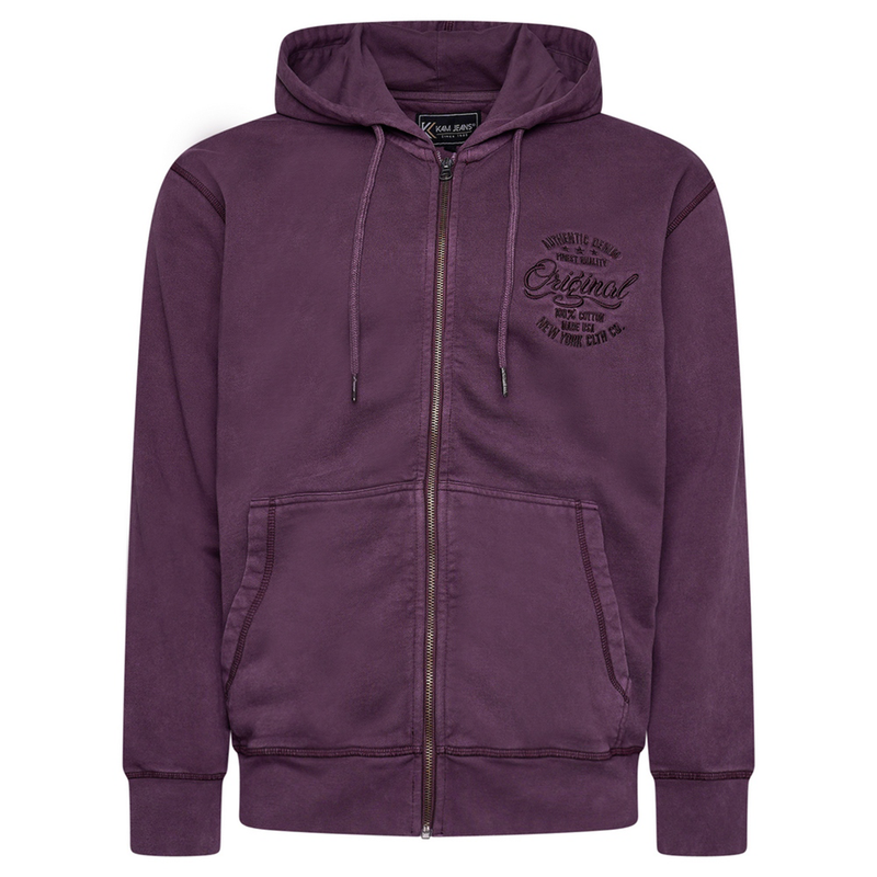 KAM Full Zip Cotton Hoodie