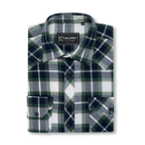 KAM Long Sleeved Retro Check Twill Shirt