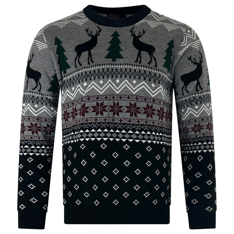 Reindeer Pattern Christmas Jumper