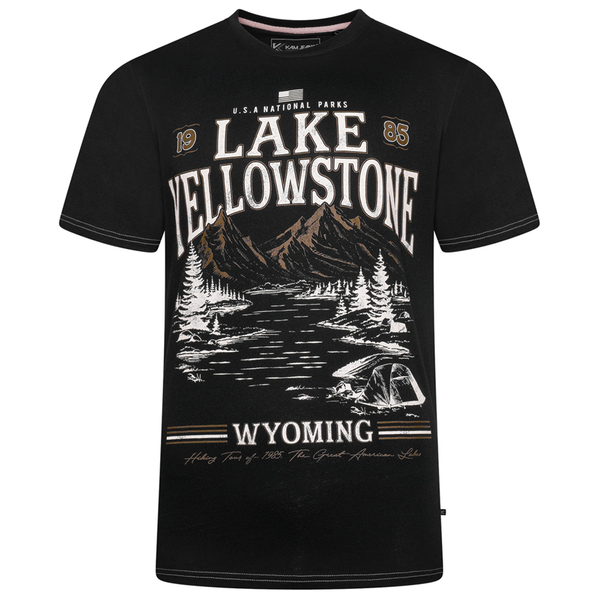 KAM Lake Yellowstone Print T-Shirt