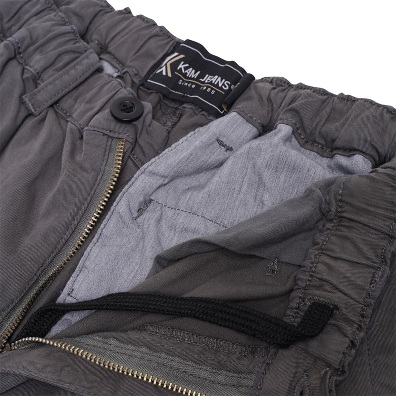 KAM Elasticated Cargo Shorts