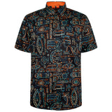 KAM Short Sleeve Surfing Print Shirt