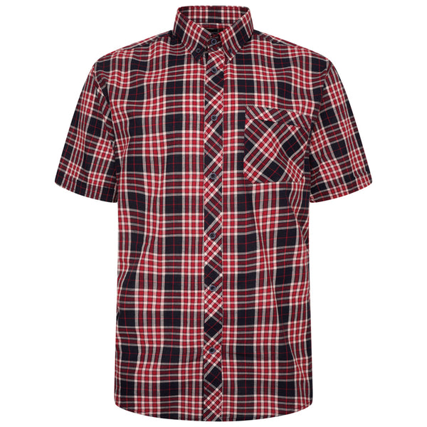 KAM Short Sleeve Check Shirt 6301