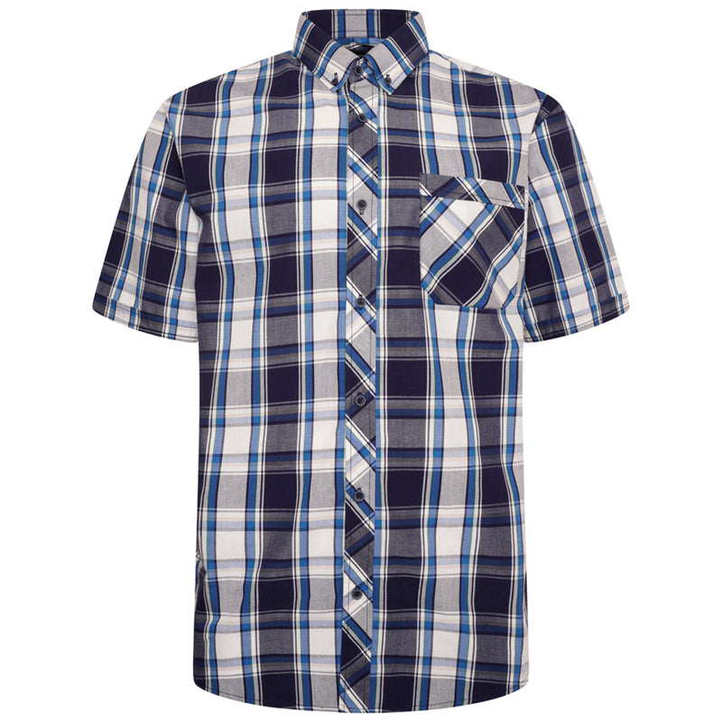 KAM Short Sleeve Check Shirt 6301