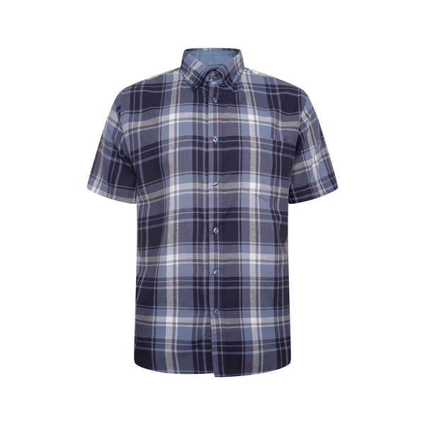 KAM Short Sleeve Check Shirt