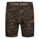 KAM Twin Pack Camo Print Boxers