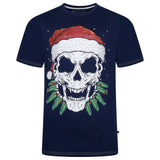 KAM Santa Skull Christmas T-Shirt Mens