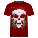 KAM Santa Skull Christmas T-Shirt Mens