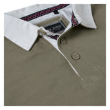 KAM Mens Plain Rugby Short Sleeve Shirt with Contrast Collar