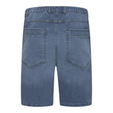 KAM Mens Stretch Denim Short with Tie Belt