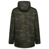 KAM Camo Print Quilted Coat