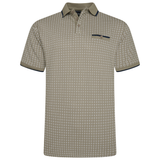 KAM Geo Print Polo Shirt