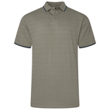 KAM Textured Tipped Polo Shirt