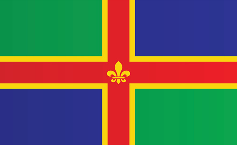8ft x 5ft Lincolnshire Flag