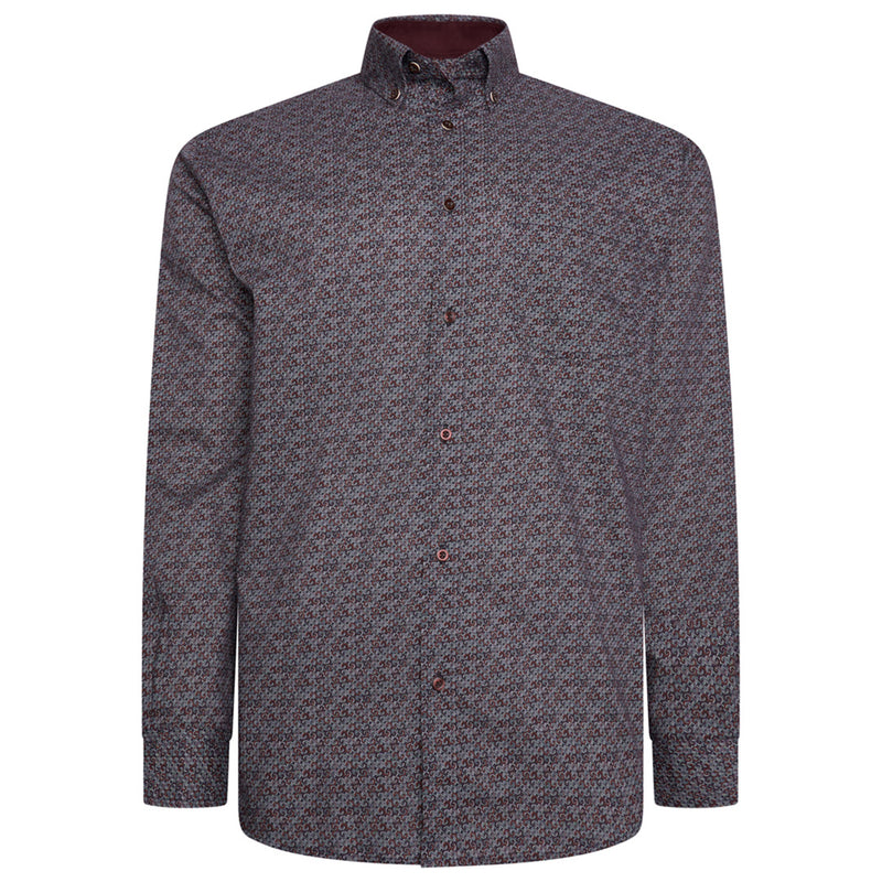 KAM Premium Geo Print Shirt