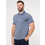 KAM Geo Print Polo Shirt