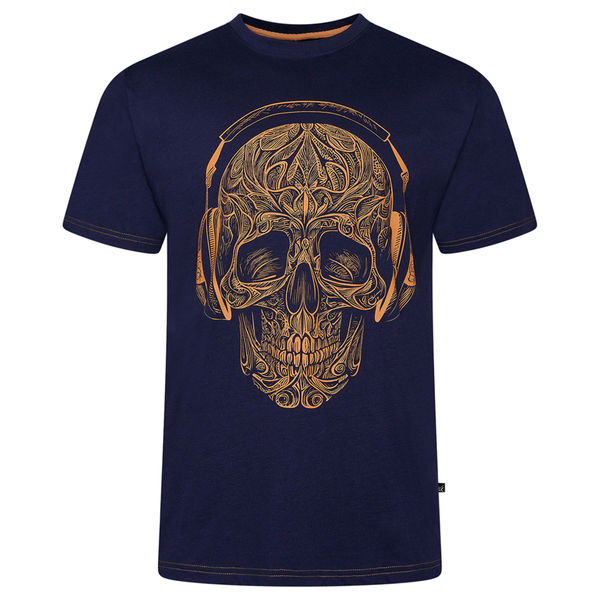 KAM Skull Print T Shirt