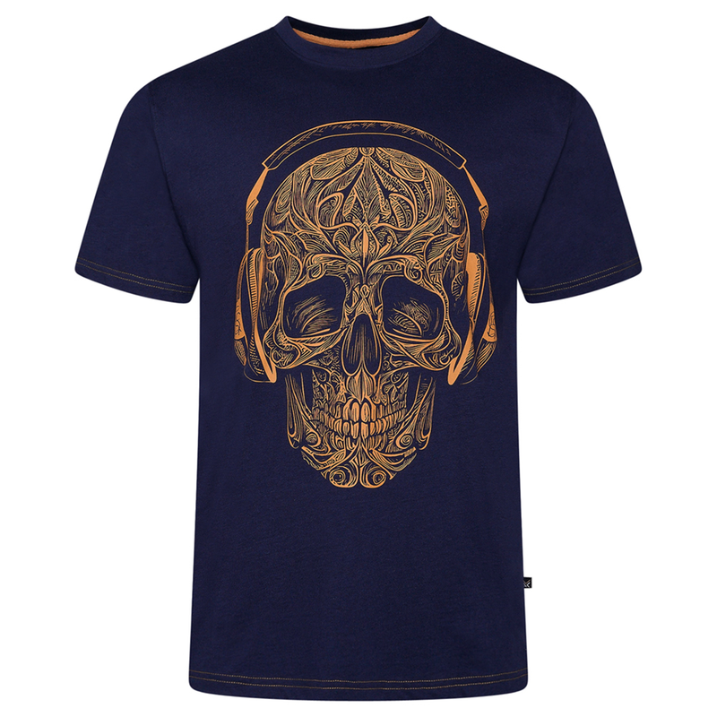 KAM Skull Print T Shirt