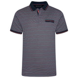 KAM Geo Print Polo Shirt