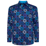 KAM Record Print Long Sleeved Shirt