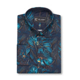 KAM Plant Print Long Sleeved Shirt