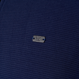 KAM 1/4 Zip Jacquard Knit Top