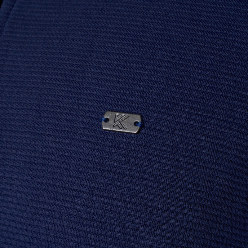 KAM 1/4 Zip Jacquard Knit Top