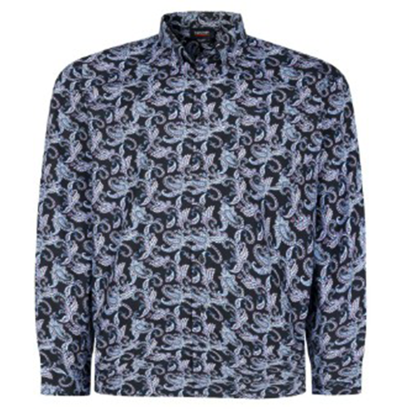 Espionage Long Sleeve Paisley Print Shirt