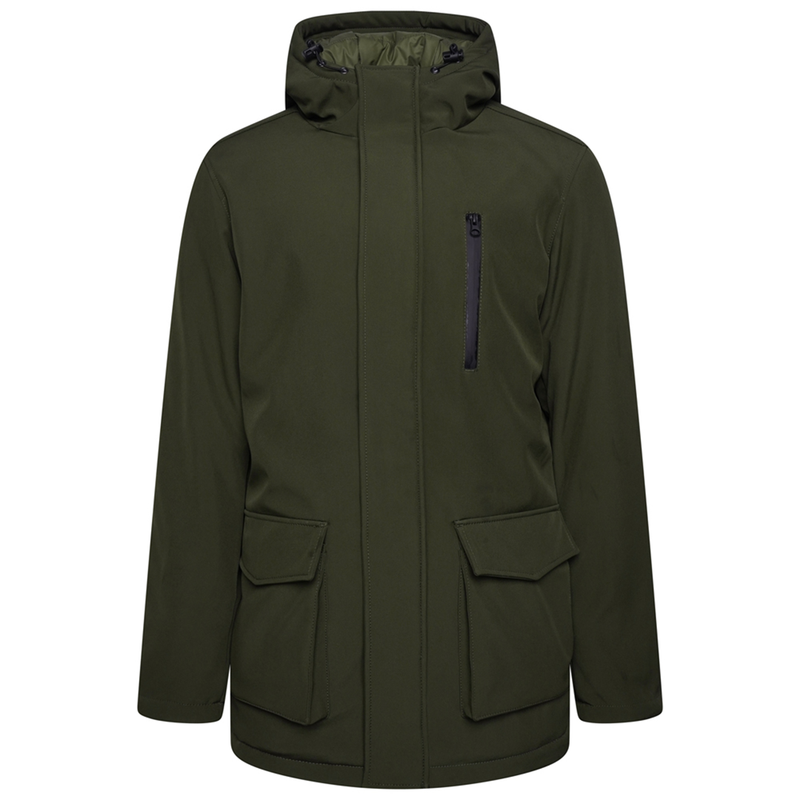 KAM Long Quilted Soft Shell Coat