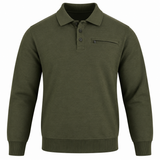 Charles Norton Harrison 3-Button Polo Sweater