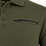 Charles Norton Harrison 3-Button Polo Sweater